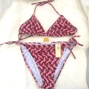 Herion Italy Polka Dot Pups String Bikini M L